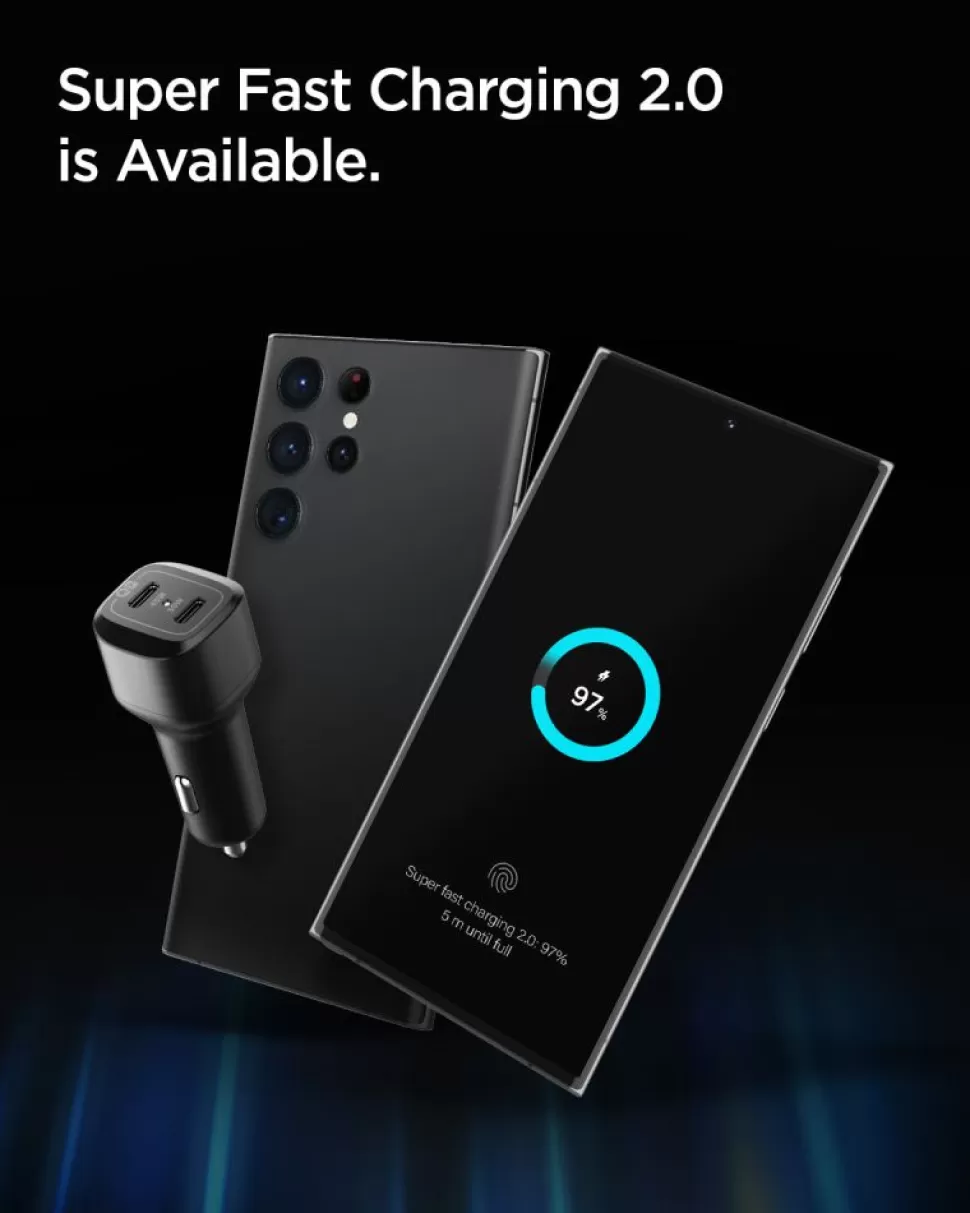 Spigen Ładowarki*Ładowarka Samochodowa Pc2200 Arcstation 2-port Car Charger Pd75w Black