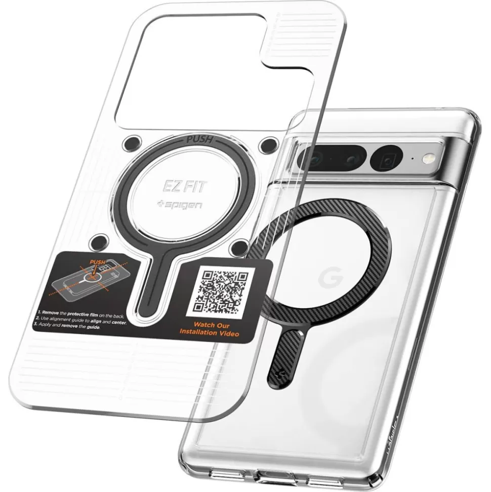 Spigen Pixel 7A | Pixel 8*Blaszka Ring Onetap Ring Magnetic Magsafe Plate Carbon