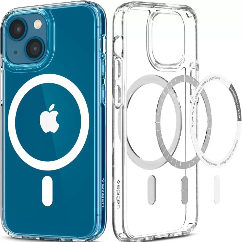 Spigen Iphone 13 | Iphone 13*Etui iPhone 13 Etui Ultra Hybrid Mag Magsafe Crystal White Case Przezroczysty