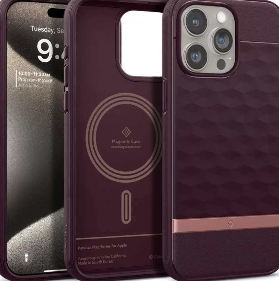 Spigen Iphone 15 Pro Max | Iphone 15 Pro Max*Etui iPhone 15 Pro Max Caseology Parallax Mag Magsafe Burgundy Case