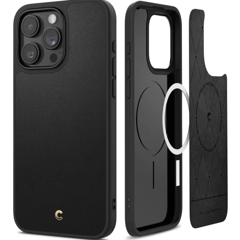Spigen Iphone 15 Pro Max | Iphone 15 Pro Max*Etui iPhone 15 Pro Max Cyrill Kajuk Mag Magsafe Black Case Czarny