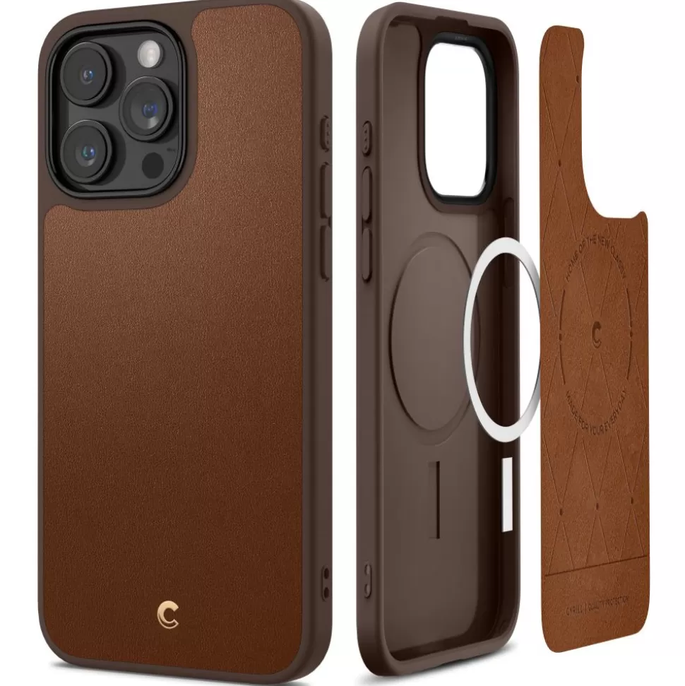 Spigen Iphone 15 Pro Max | Iphone 15 Pro Max*Etui iPhone 15 Pro Max Cyrill Kajuk Mag Magsafe Saddle Brown Case Brązowy