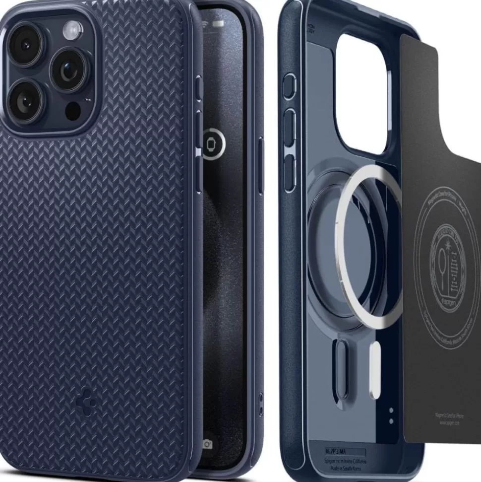 Spigen Iphone 15 Pro Max | Iphone 15 Pro Max*Etui iPhone 15 Pro Max Mag Armor Magsafe Navy Blue Case Granatowy