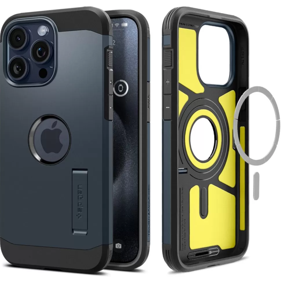 Spigen Iphone 15 Pro Max | Iphone 15 Pro Max*Etui iPhone 15 Pro Max Tough Armor Mag Magsafe Metal Slate Szary