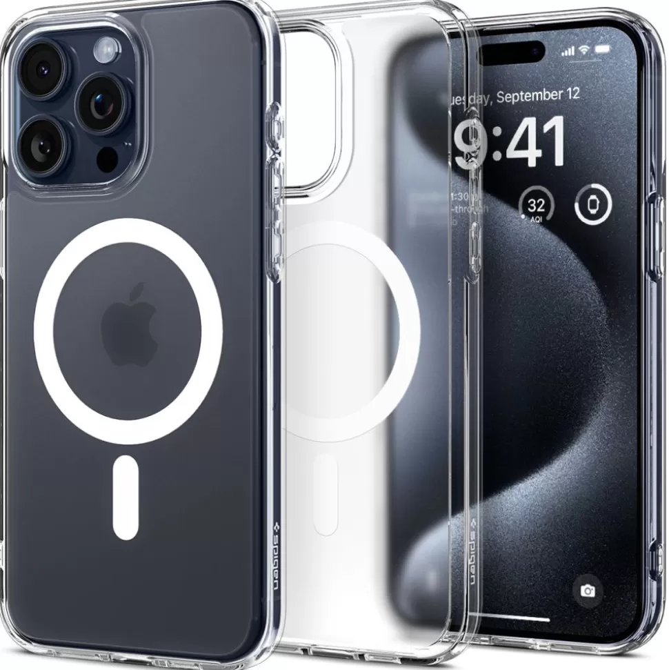 Spigen Iphone 15 Pro Max | Iphone 15 Pro Max*Etui iPhone 15 Pro Max Ultra Hybrid Mag Magsafe Frost Clear Case