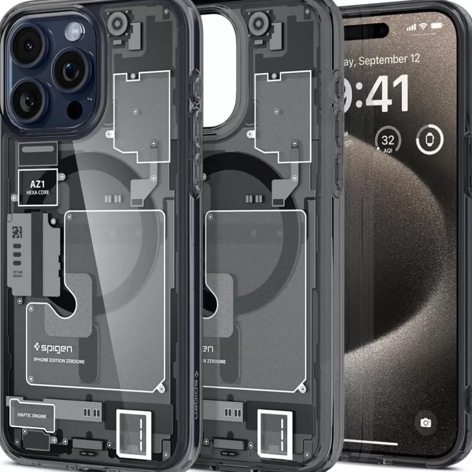 Spigen Iphone 15 Pro Max | Iphone 15 Pro Max*Etui iPhone 15 Pro Max Ultra Hybrid Mag Magsafe Zero One Case Czarny