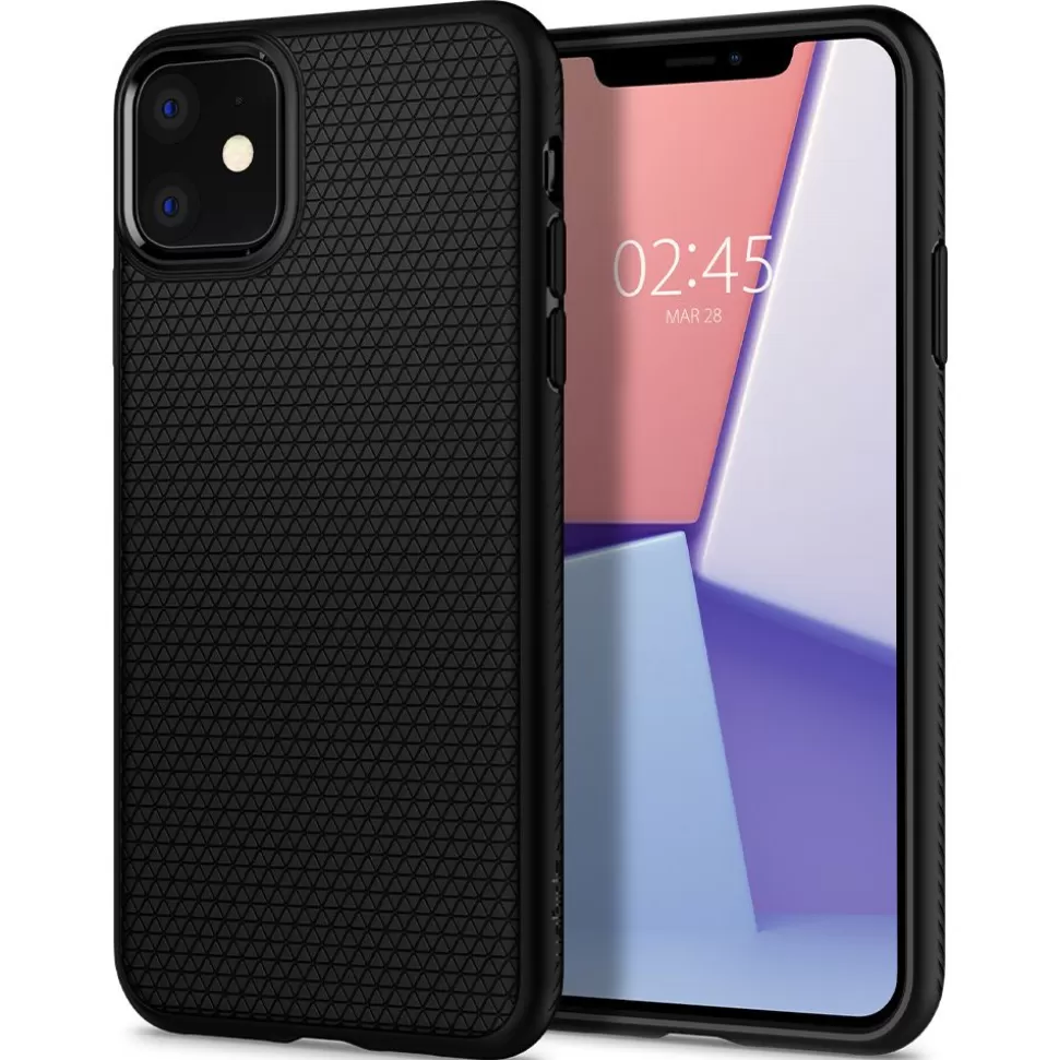 Spigen Iphone 11*Etui Iphone 11 Liquid Air Apple Matte Black Czarne Case