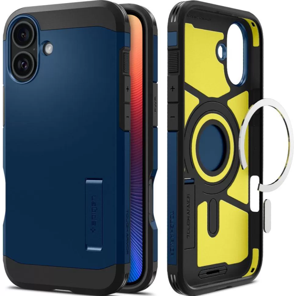 Spigen Iphone 16 | Iphone 16*Etui iPhone 16 Tough Armor Mag Magsafe Avy Blue Granatowy
