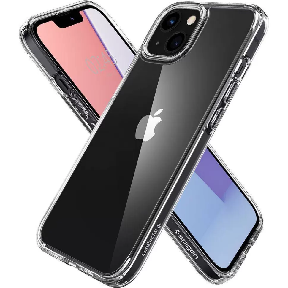 Spigen Iphone 13*Etui iPhone 13 Ultra Hybrid Crystal Przezroczyste Clear Case + Szkło Hartowane Full Cover