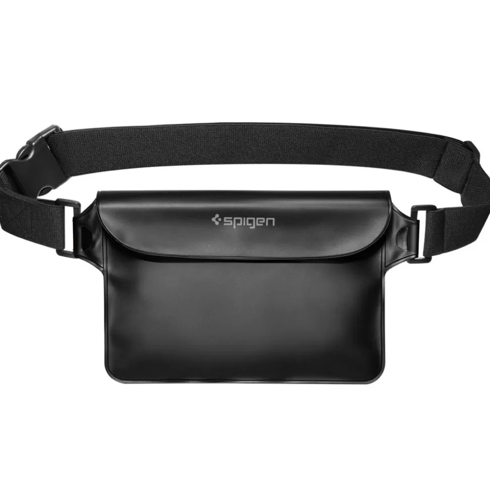 Spigen Inne | Etui Wodoszczelne*Etui A620 Uniwersalna Saszetka Wodoodporna Torebka Nerka Na Biodra Waterproof Waist Bag Black