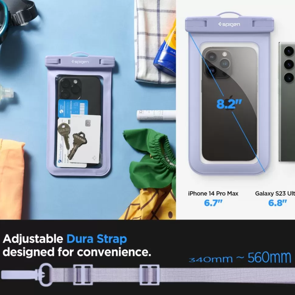 Spigen Inne | Etui Wodoszczelne*Etui A601 Wodoodporne Uniwersalne WATERPROOF CASE 2-PACK AQUA BLUE Case