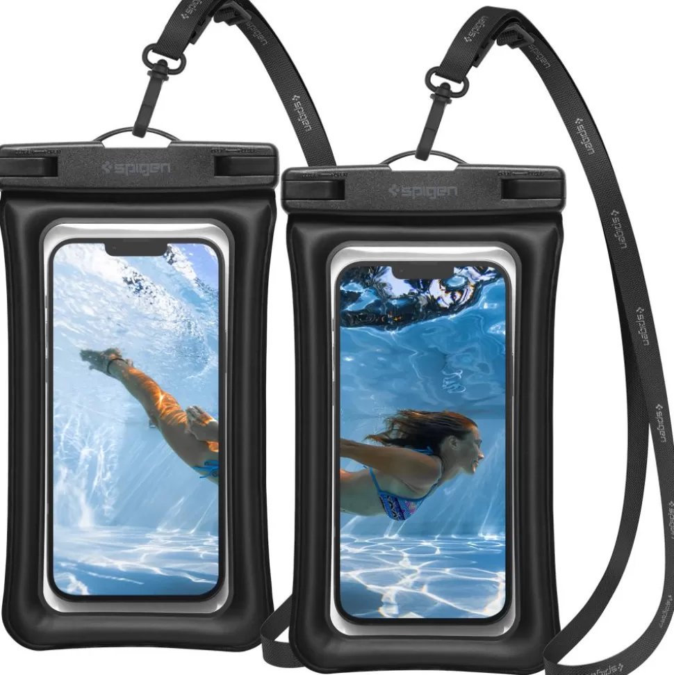 Spigen Inne | Etui Wodoszczelne*Etui A610 Wodoodporne Uniwersalne WATERPROOF FLOAT CASE 2-PACK BLACK