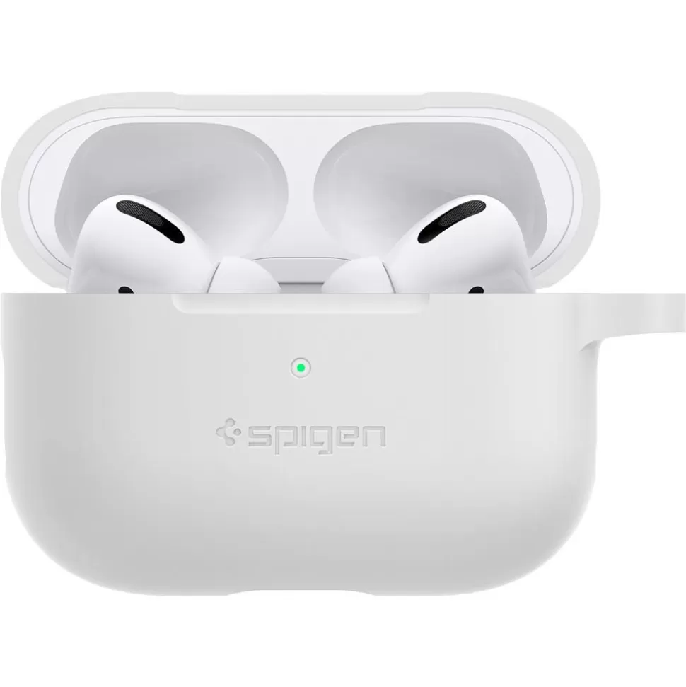Spigen Airpods Pro*Etui Apple Airpods Pro Silicone Fit White Białe Case Biały