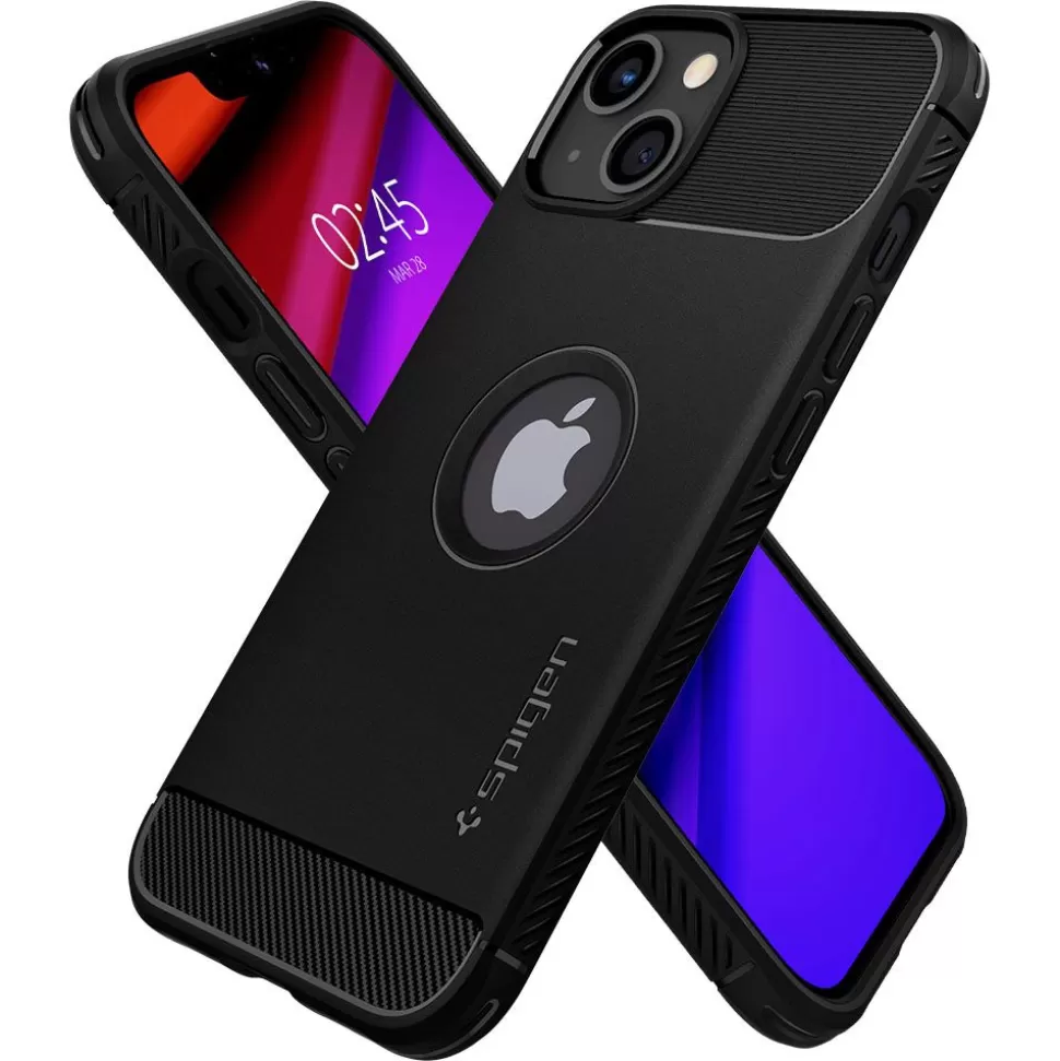 Spigen Iphone 13 Mini*Etui Apple iPhone 13 Mini Rugged Armor Matte Black Czarny Case