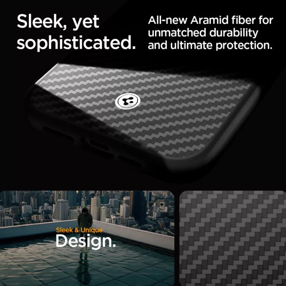 Spigen Iphone 15 Pro Max | Iphone 15 Pro Max*Etui Enzo Aramid Mag Magsafe iPhone 15 Pro Max Matte Black Case