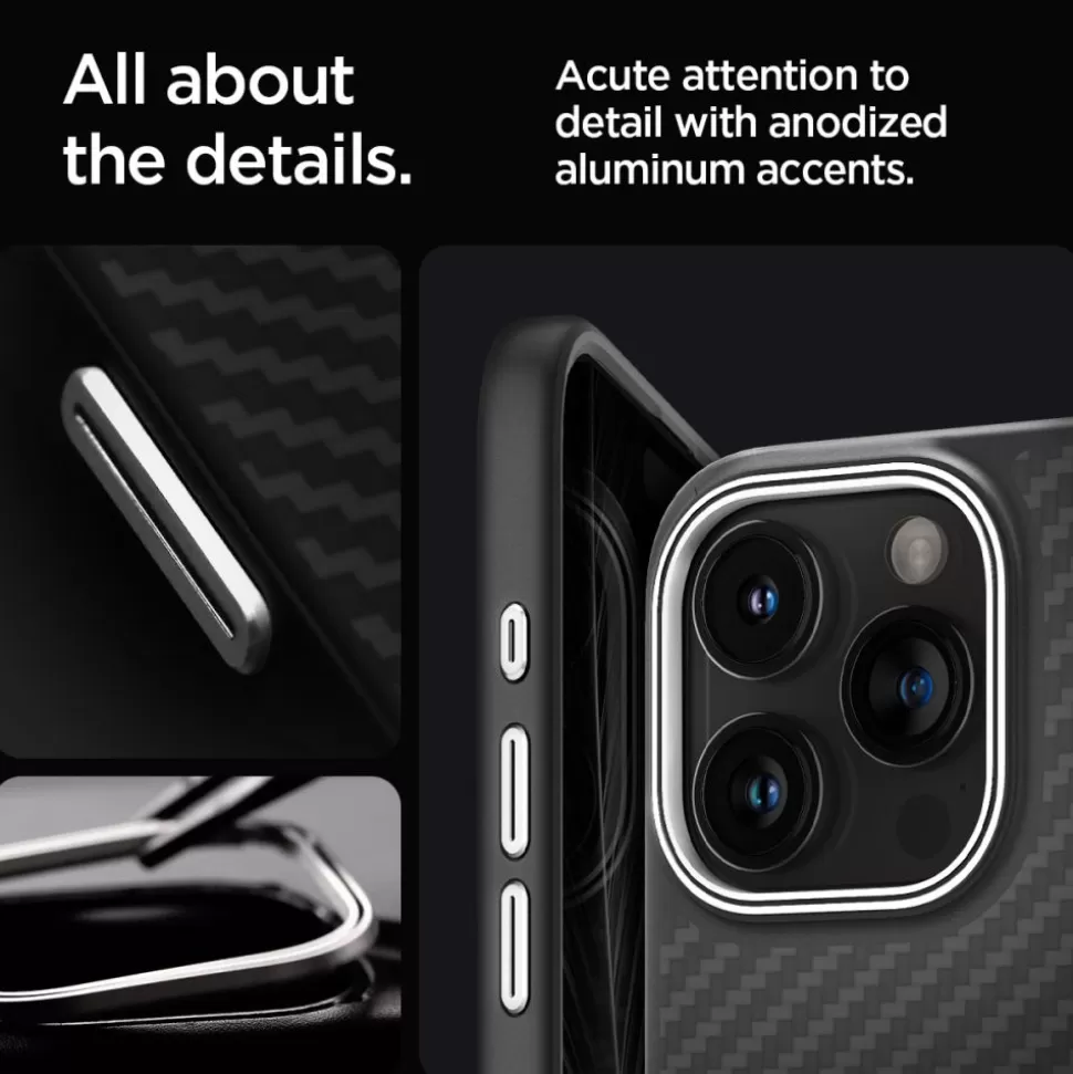 Spigen Iphone 15 Pro Max | Iphone 15 Pro Max*Etui Enzo Aramid Mag Magsafe iPhone 15 Pro Max Matte Black Case