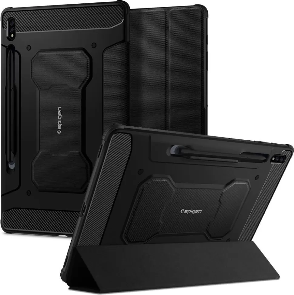 Spigen Galaxy Tab S7*Etui Galaxy Tab S7 S8 11.0 T870 / T875 Rugged Armor ”Pro” Black Czarne Case