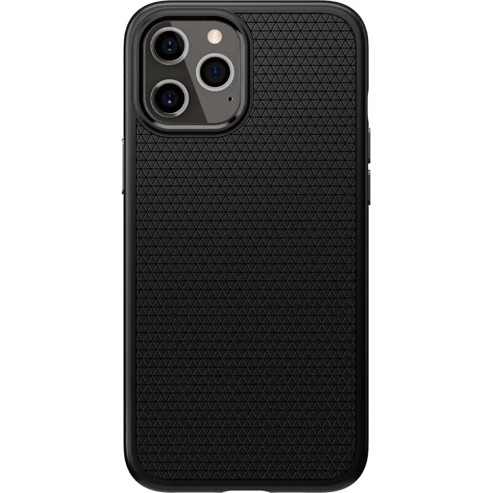Spigen Iphone 12 | Iphone 12 Pro*Etui iPhone 12 / 12 Pro Liquid Air Matte Black Czarne Case Czarny