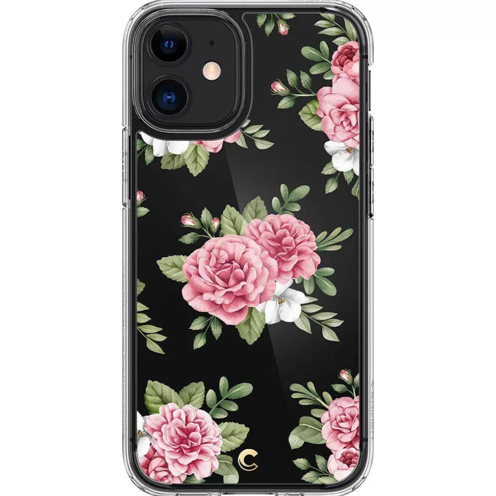 Spigen Iphone 12 Mini*Etui iPhone 12 Mini Cyrill Cecile Pink Floral Przeźroczyste Case