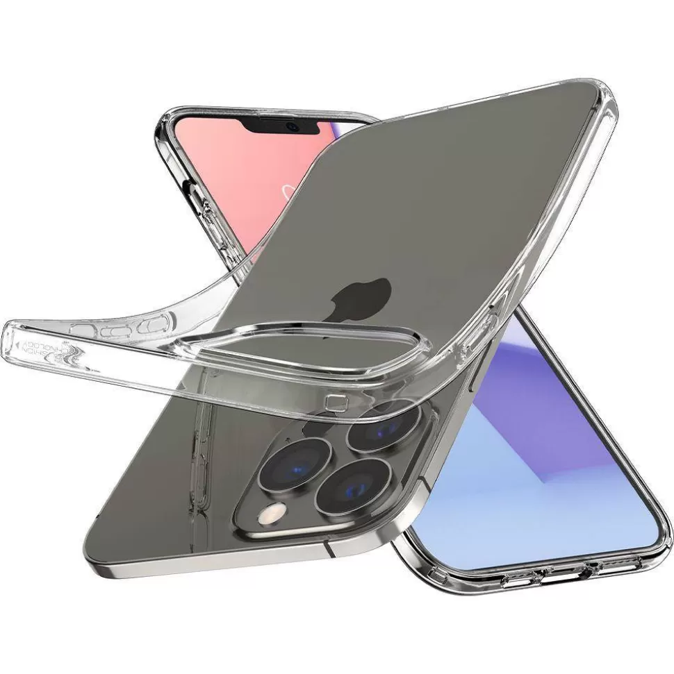 Spigen Iphone 13 Pro*Etui iPhone 13 Pro Liquid Crystal Crystal Przezroczyste Clear Case + Szkło Hartowane Glas.tr Slim