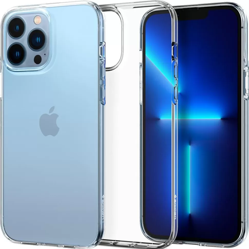 Spigen Iphone 13 Pro*Etui iPhone 13 Pro Liquid Crystal Crystal Przezroczyste Clear Case + Szkło Hartowane Glas.tr Slim