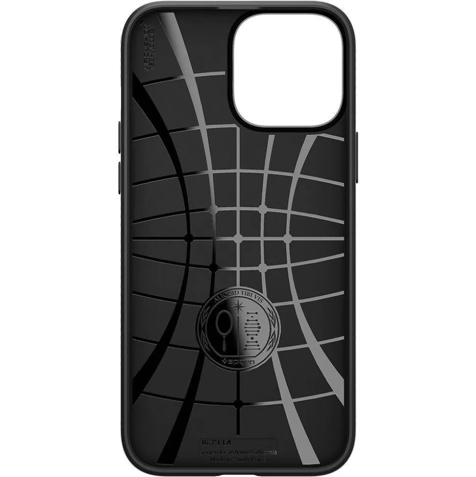 Spigen Iphone 13 Pro Max*Etui iPhone 13 Pro Max Liquid Air Matte Black Case + Szkło Hartowane Full Cover