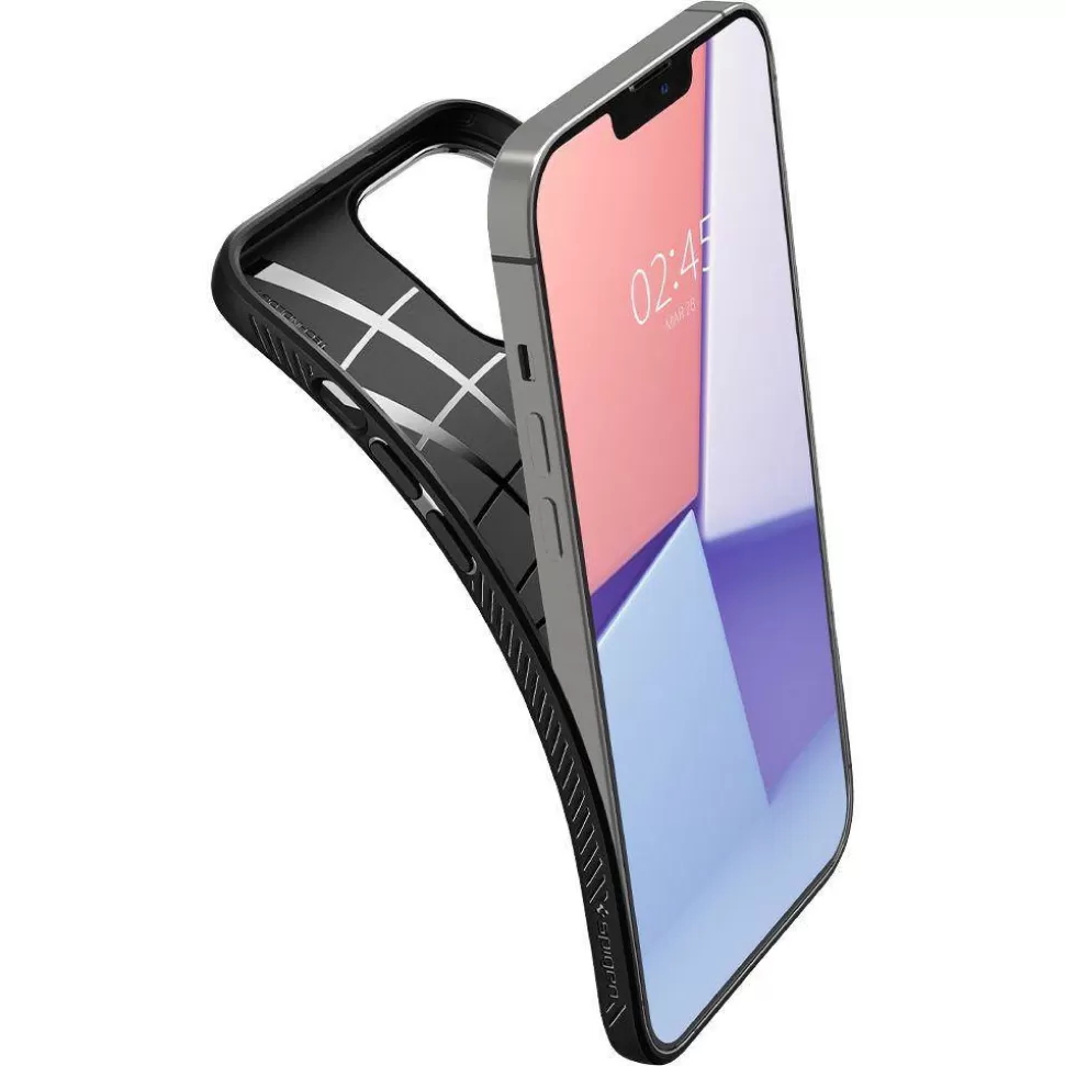Spigen Iphone 13 Pro Max*Etui iPhone 13 Pro Max Liquid Air Matte Black Case + Szkło Hartowane Full Cover