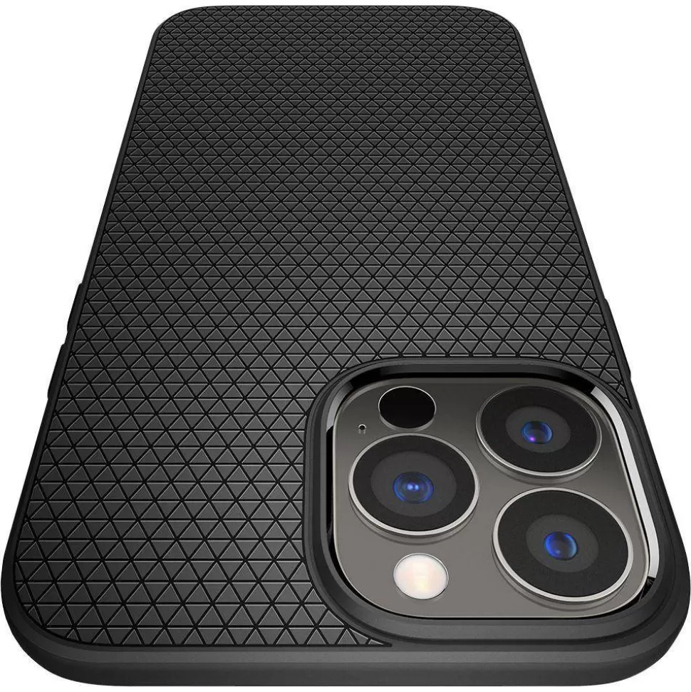 Spigen Iphone 13 Pro Max*Etui iPhone 13 Pro Max Liquid Air Matte Black Case + Szkło Hartowane Full Cover