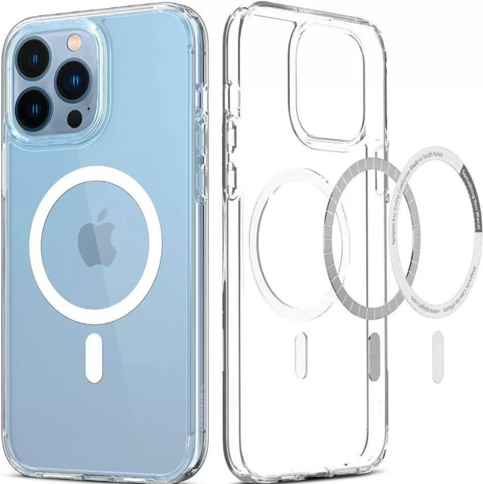 Spigen Iphone 13 Pro | Iphone 13 Pro*Etui iPhone 13 Pro Ultra Hybrid Mag Magsafe Bezbarwny Case + Szkło Hartowane Glas.tr Slim