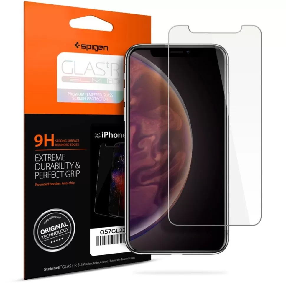 Spigen Iphone X | Iphone Xs*Etui iPhone X XS Ultra Hybrid Matte Black + Szkło
