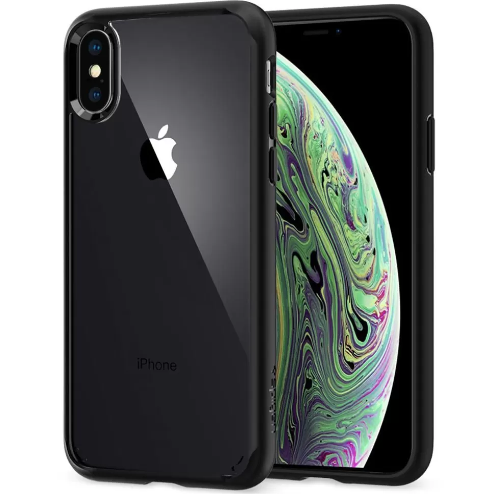 Spigen Iphone X | Iphone Xs*Etui iPhone X XS Ultra Hybrid Matte Black Czarne Case Apple