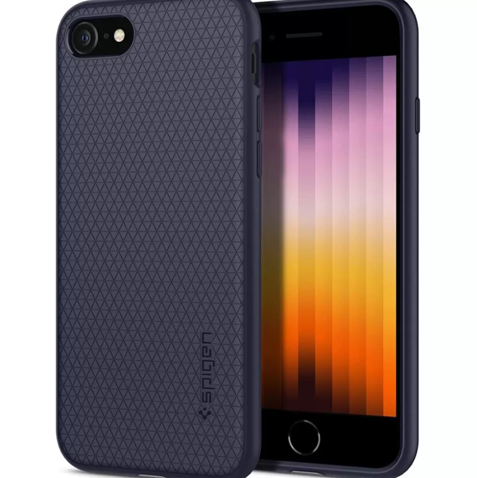 Spigen Iphone 7 | Iphone 8*Etui Liquid Air Apple iPhone SE 2022 2020 7 8 Midnight Blue Niebieskie Case Granatowy