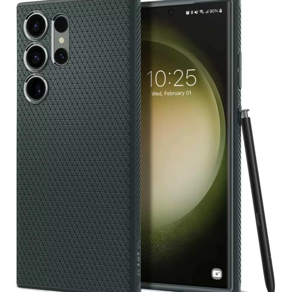 Spigen Galaxy S23 Ultra*Etui Liquid Air Galaxy S23 Ultra Abyss Green Case Zielony
