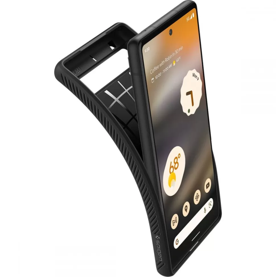 Spigen Pixel 6A*Etui Liquid Air Google Pixel 6a Matte Etui Black