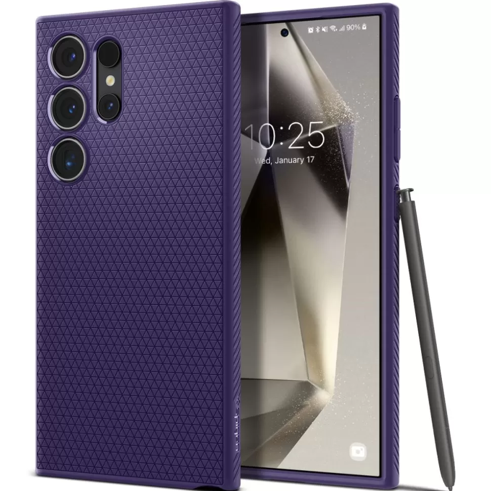 Spigen Galaxy S24 Ultra*Etui Liquid Air Samsung Galaxy S24 Ultra Deep Purple Case Fioletowy