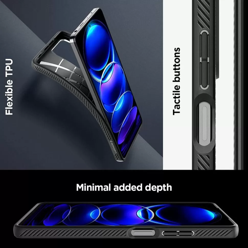 Spigen Poco X5 Pro 5G | Redmi Note 12 Pro 5G*Etui Liquid Air Xiaomi Redmi Note 12 Pro 5G / Poco X5 Pro 5G Matte Black