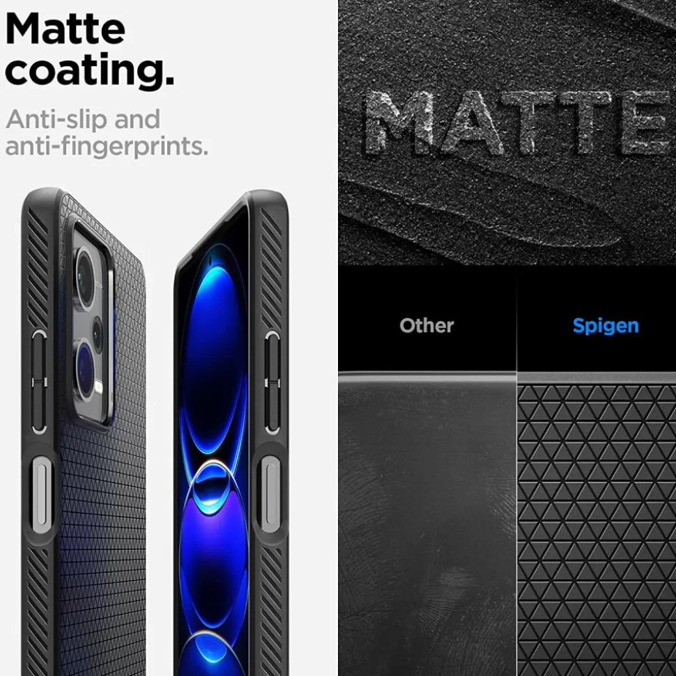 Spigen Poco X5 Pro 5G | Redmi Note 12 Pro 5G*Etui Liquid Air Xiaomi Redmi Note 12 Pro 5G / Poco X5 Pro 5G Matte Black