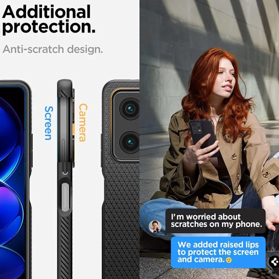 Spigen Poco X5 Pro 5G | Redmi Note 12 Pro 5G*Etui Liquid Air Xiaomi Redmi Note 12 Pro 5G / Poco X5 Pro 5G Matte Black
