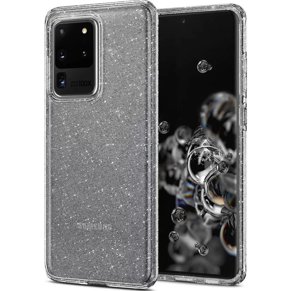 Spigen Galaxy S20 Ultra*Etui Liquid Crystal Samsung Galaxy S20 Ultra Glitter Przeźroczyste Case