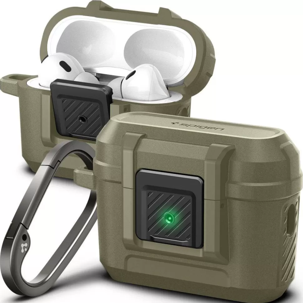 Spigen Airpods Pro*Etui Lock Fit Airpods Pro 1 / 2 Vintage Khaki Case