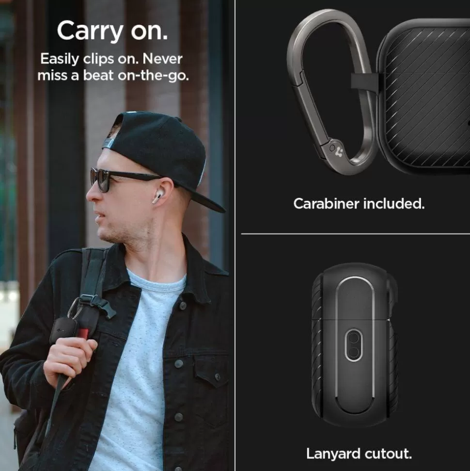Spigen Airpods Pro*Etui Mag Armor Magsafe Apple Airpods Pro 1 / 2 Matte Black Case