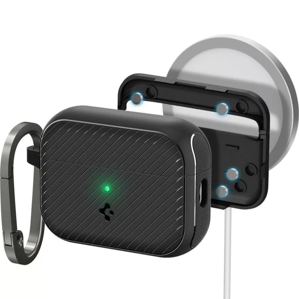Spigen Airpods Pro*Etui Mag Armor Magsafe Apple Airpods Pro 1 / 2 Matte Black Case