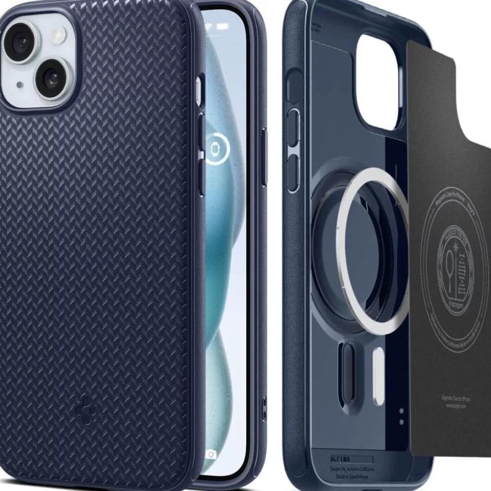 Spigen Iphone 15 | Iphone 15*Etui Mag Armor Magsafe iPhone 15 Navy Blue Case Granatowy