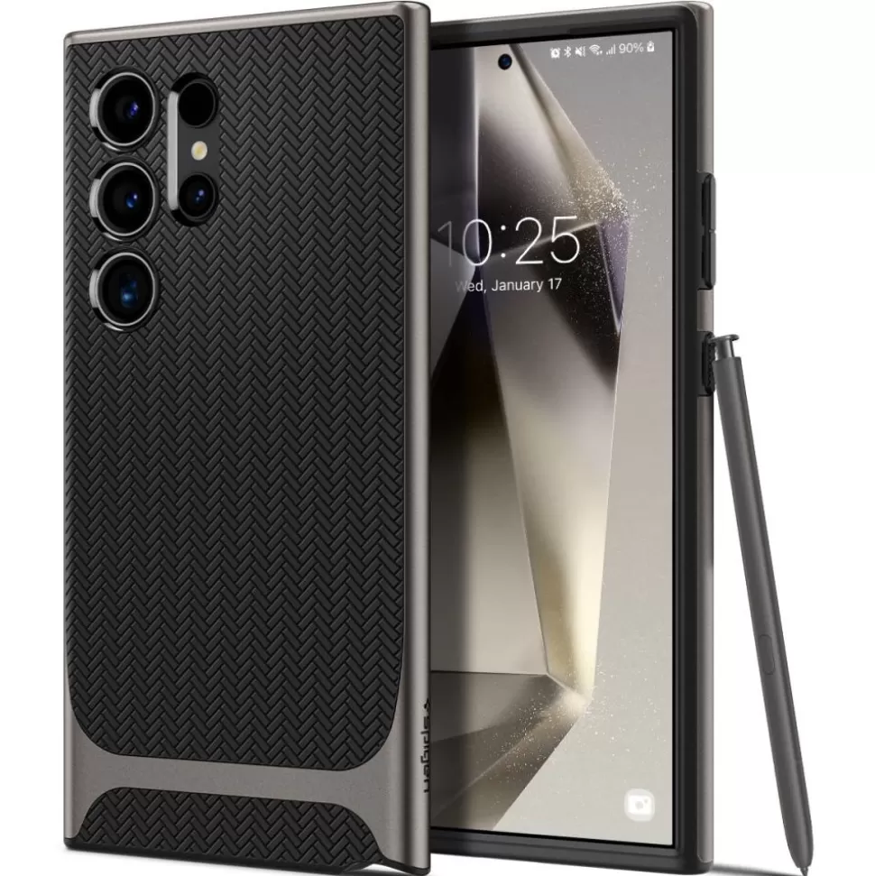 Spigen Galaxy S24 Ultra*Etui Neo Hybrid Samsung Galaxy S24 Ultra Gunmetal Case Szary