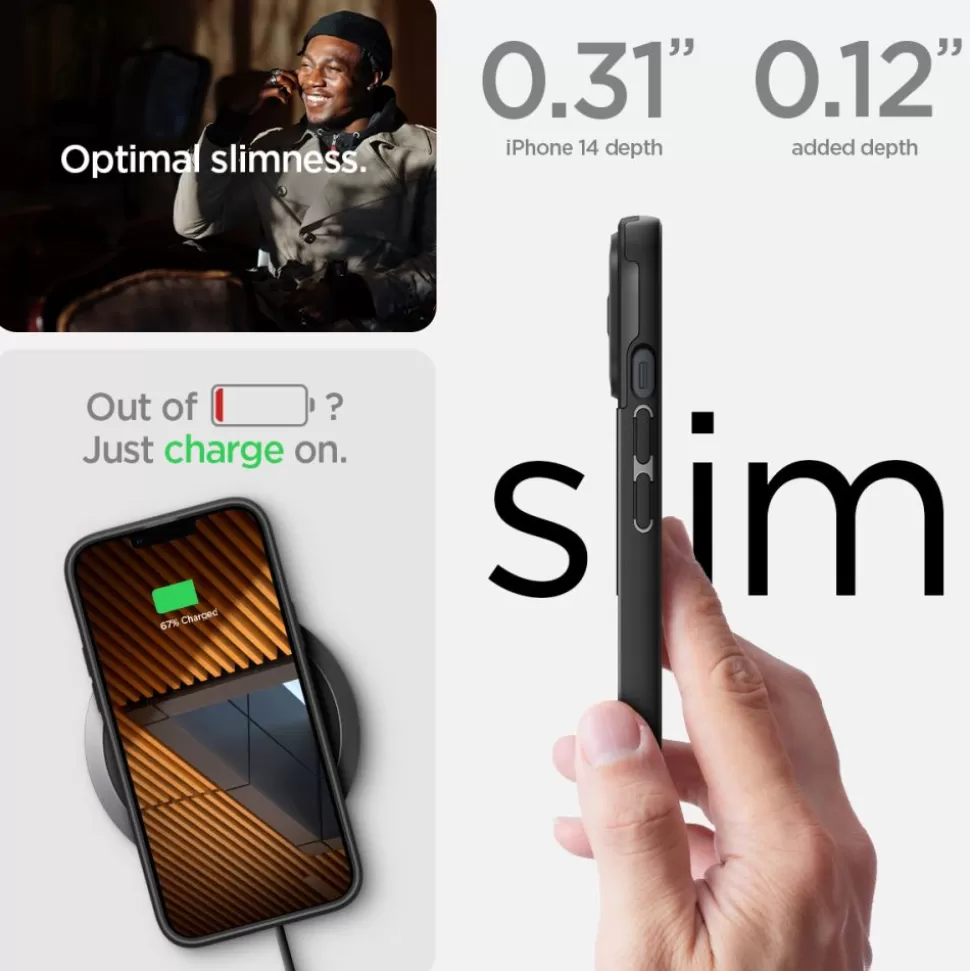 Spigen Iphone 14 Plus | Iphone 14 Plus*Etui Optik Armor Mag Magsafe iPhone 14 Plus Black