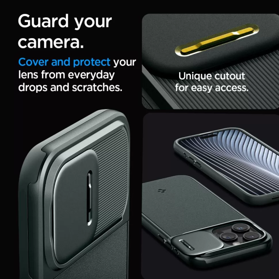 Spigen Iphone 15 Pro | Iphone 15 Pro*Etui Optik Armor Mag Magsafe iPhone 15 Pro Abyss Green Case