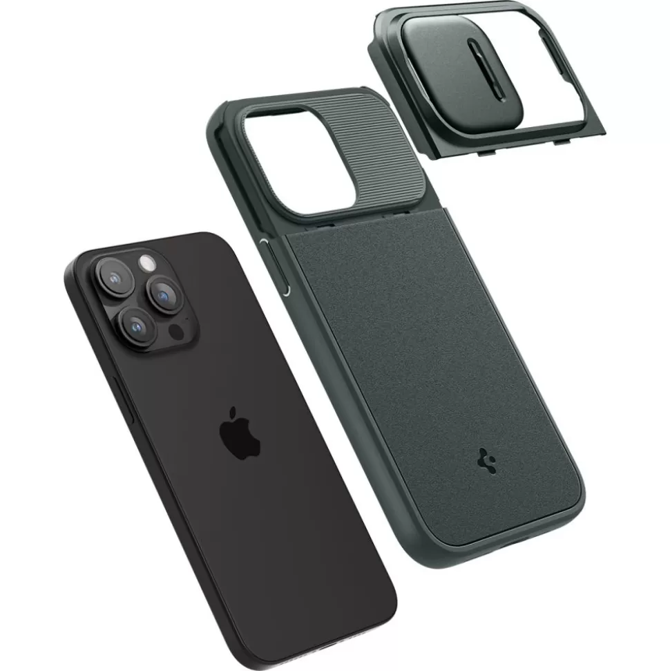 Spigen Iphone 15 Pro | Iphone 15 Pro*Etui Optik Armor Mag Magsafe iPhone 15 Pro Abyss Green Case