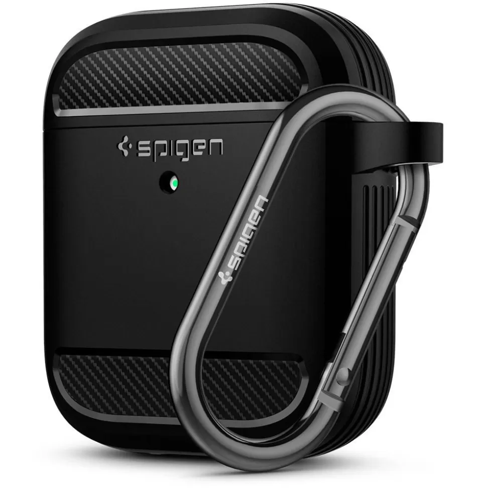 Spigen Airpods*Etui Rugged Armor Apple Airpods Black Czarne Case