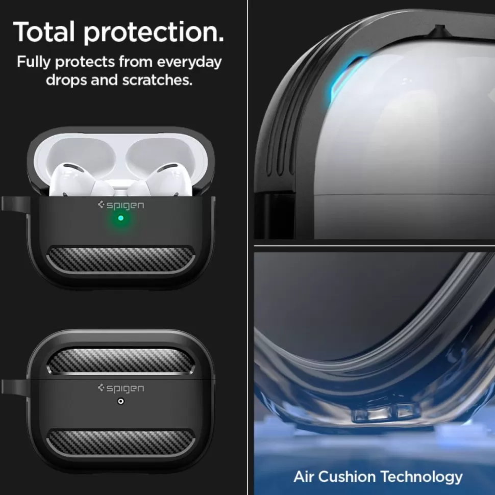 Spigen Airpods Pro*Etui Rugged Armor Apple Airpods Pro 1 / 2 Matte Black Case