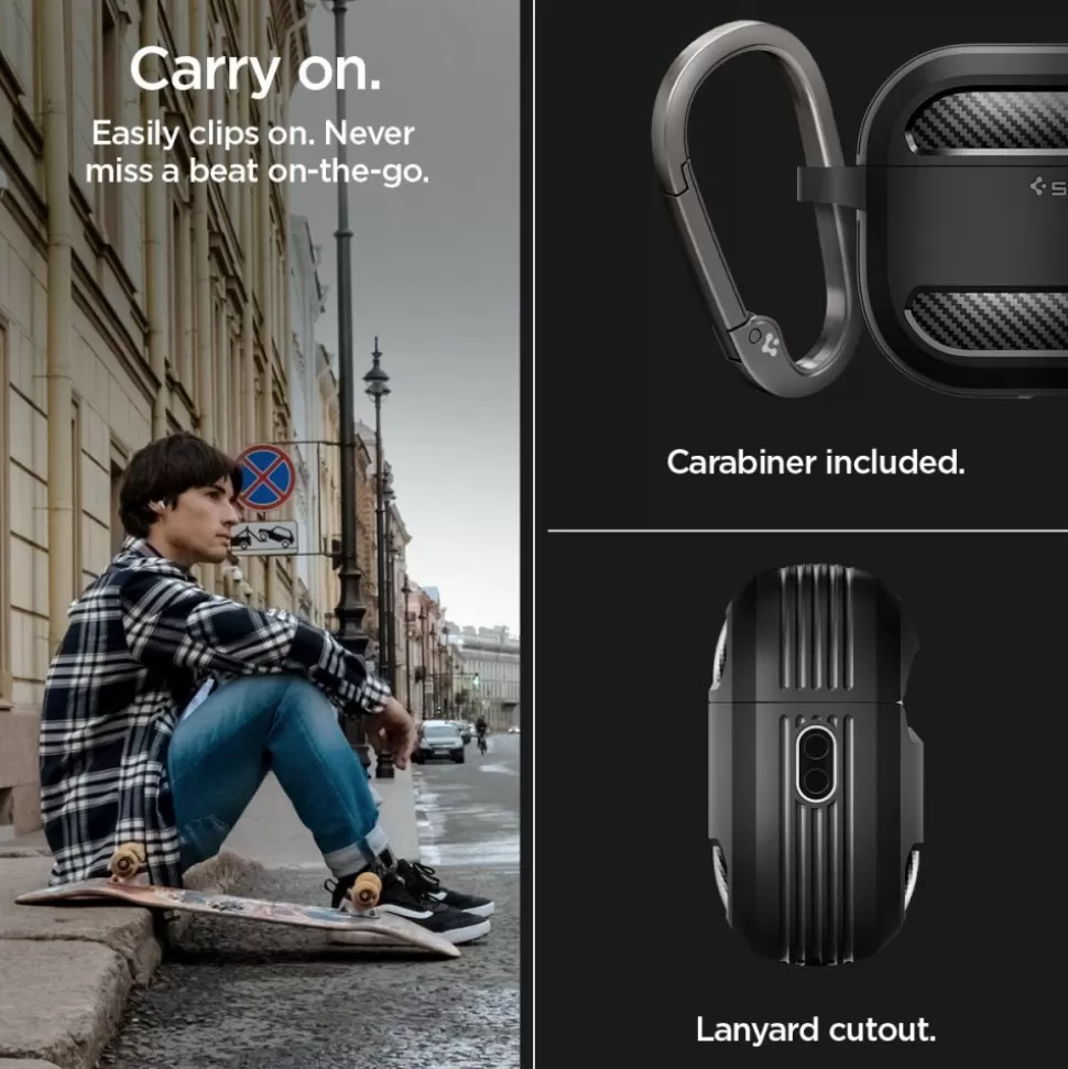 Spigen Airpods Pro*Etui Rugged Armor Apple Airpods Pro 1 / 2 Matte Black Case
